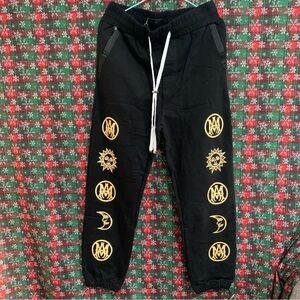 Amiri Ouija Board Black Print Sweatpants